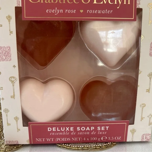 Crabtree & Evelyn Heart Soap Gift Set - Pink & Brown - Picture 5 of 8